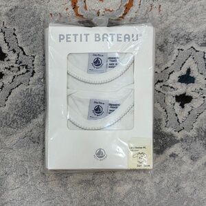 NWT Petit Bateau long sleeve bodysuits x2, 24 mo